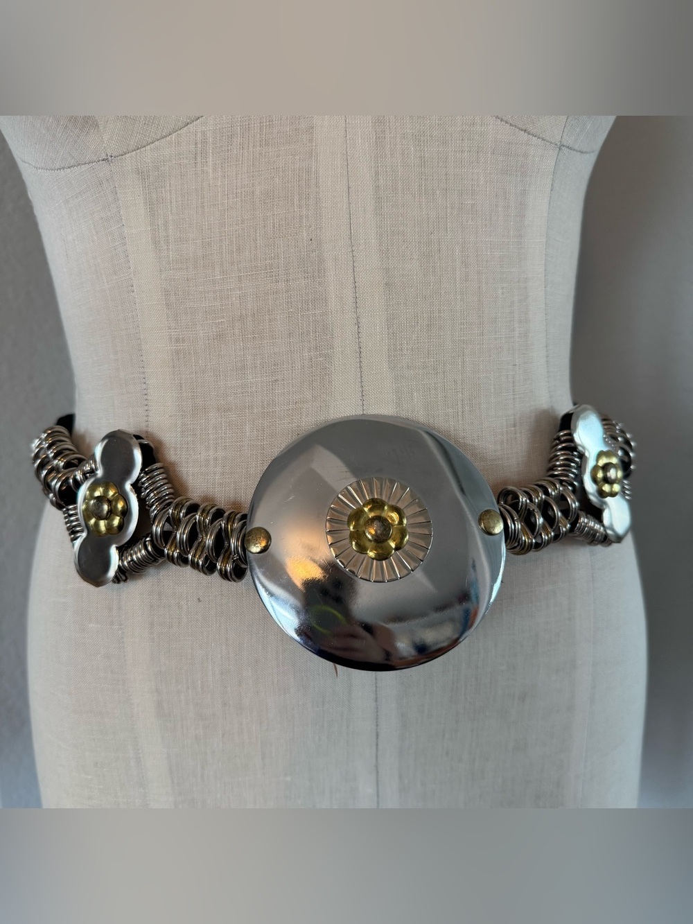 Mixed Metals Belt Retro 80s 30-36”